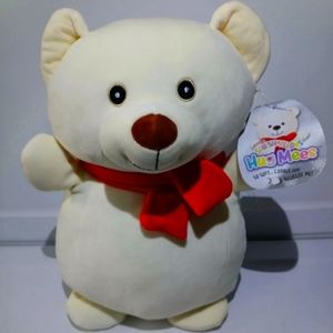 14” MAGS White Polar Bear Red Scarf Squishmallow Hug Mees Plush Toy Christmas